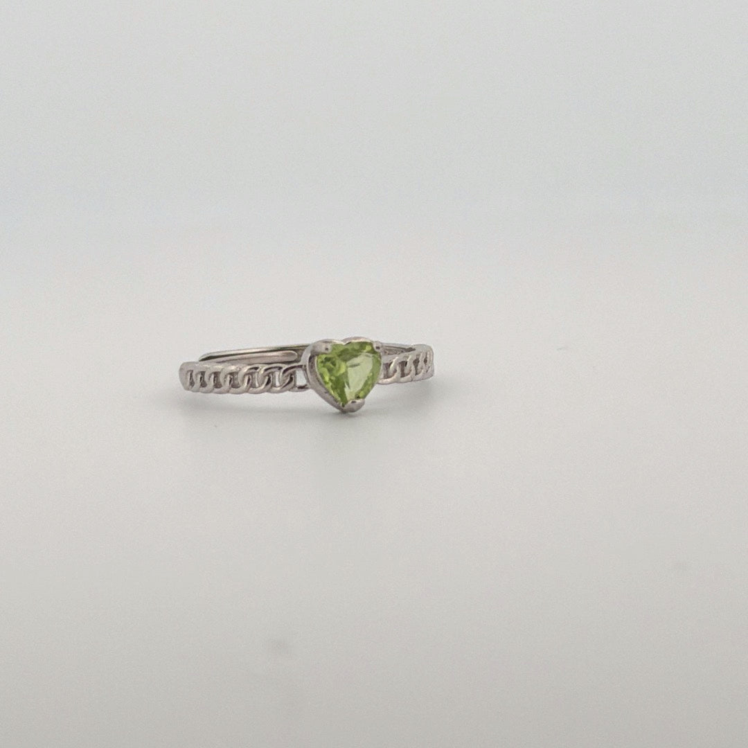 Peridot S925 Adjustable Ring
