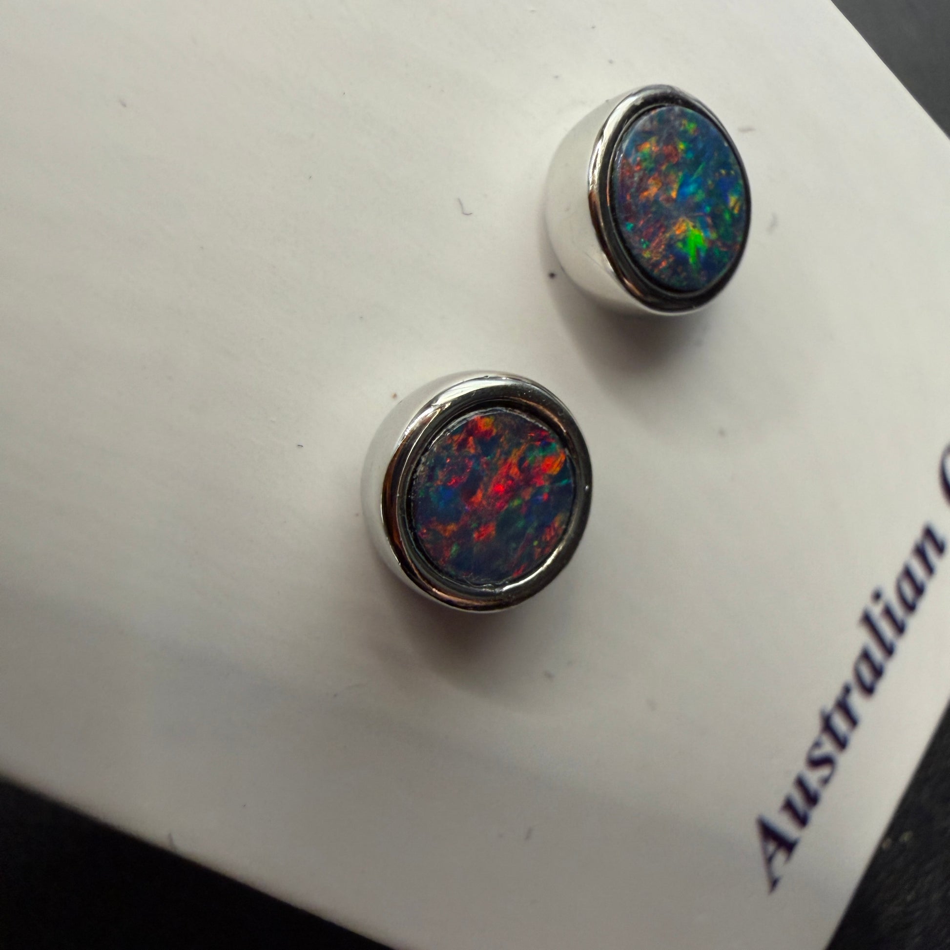 Australian Boulder Opal S925 Earrings