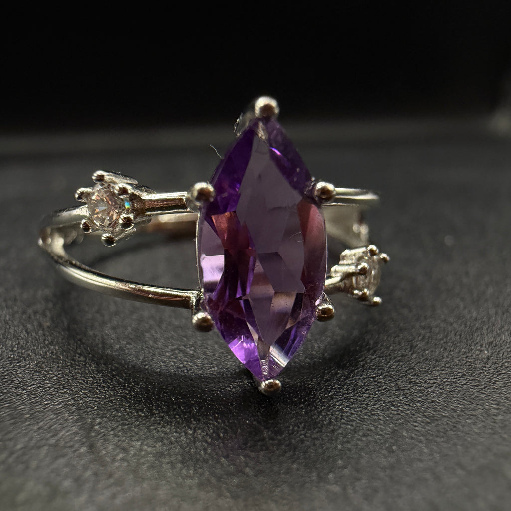 Amethyst S925 Adjustable Ring