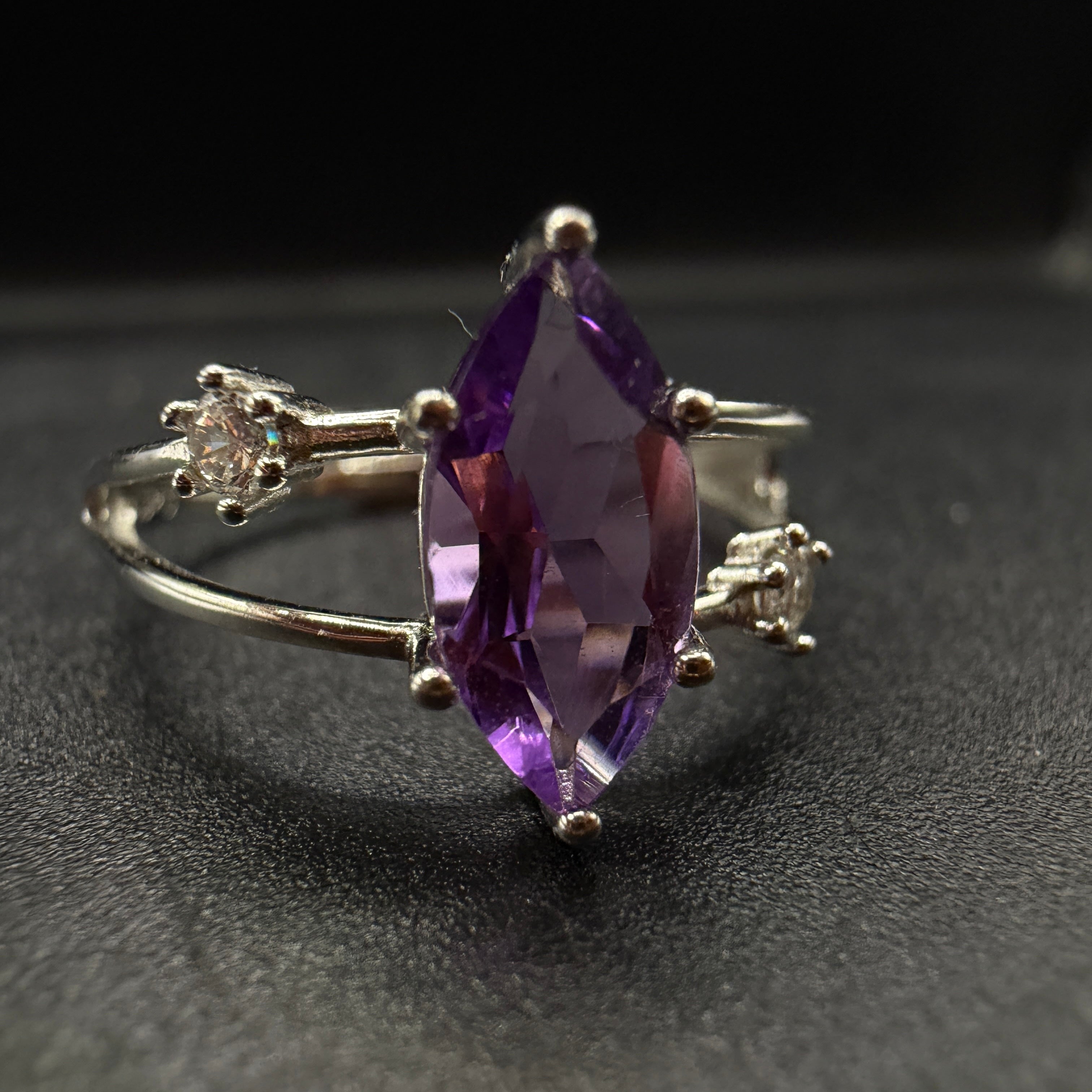 Amethyst S925 Adjustable Ring