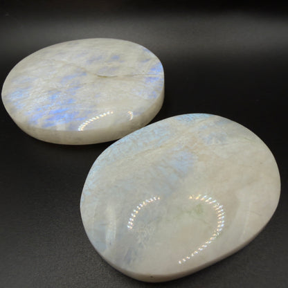 AA Grade Blue Moonstone Large Palm Stone