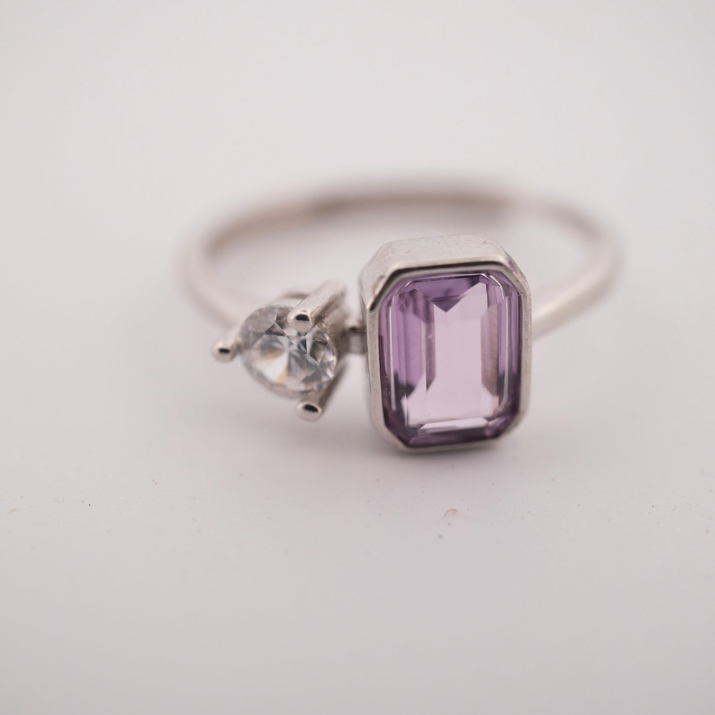Clear Quartz and Amethyst S925 Adjustable
