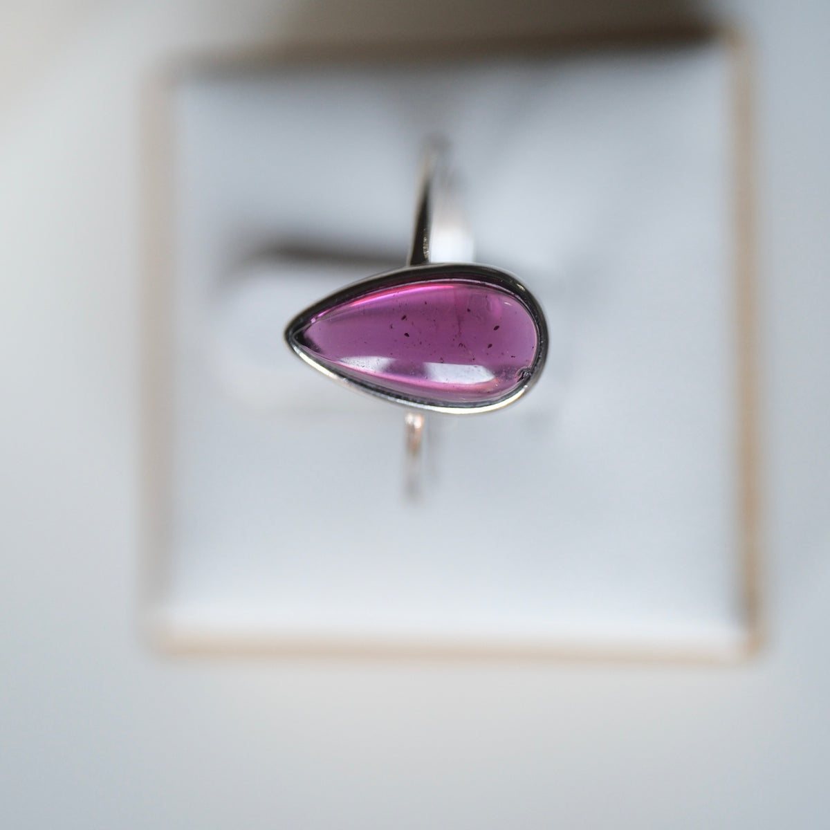 Rhodolite Garnet S925 Adjustable Ring | Grounding | Confidence | Passion