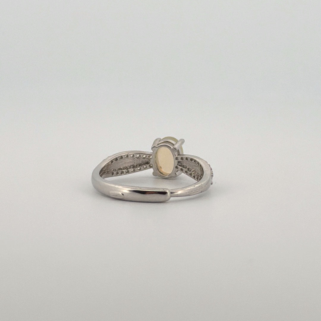 Opal S925 Adjustable Ring