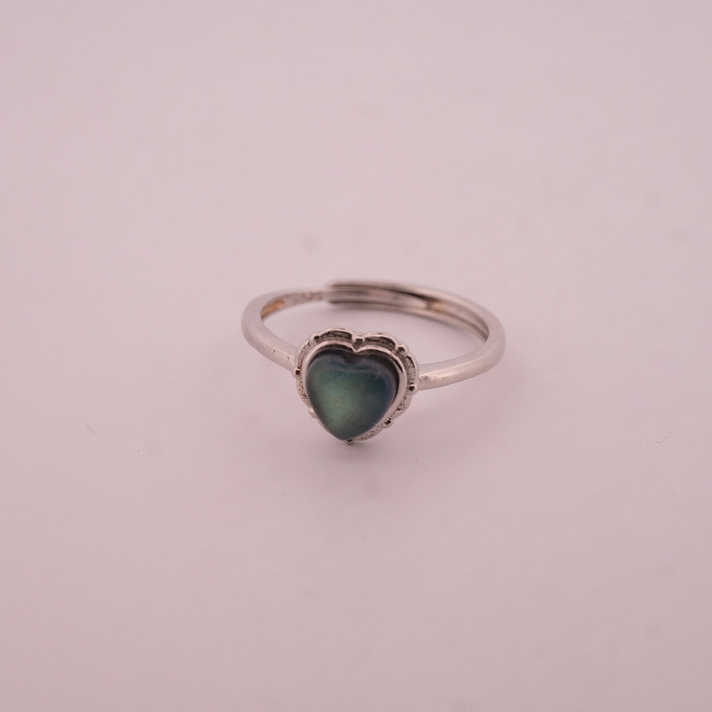 Labradorite Heart S925 Adjustable Ring