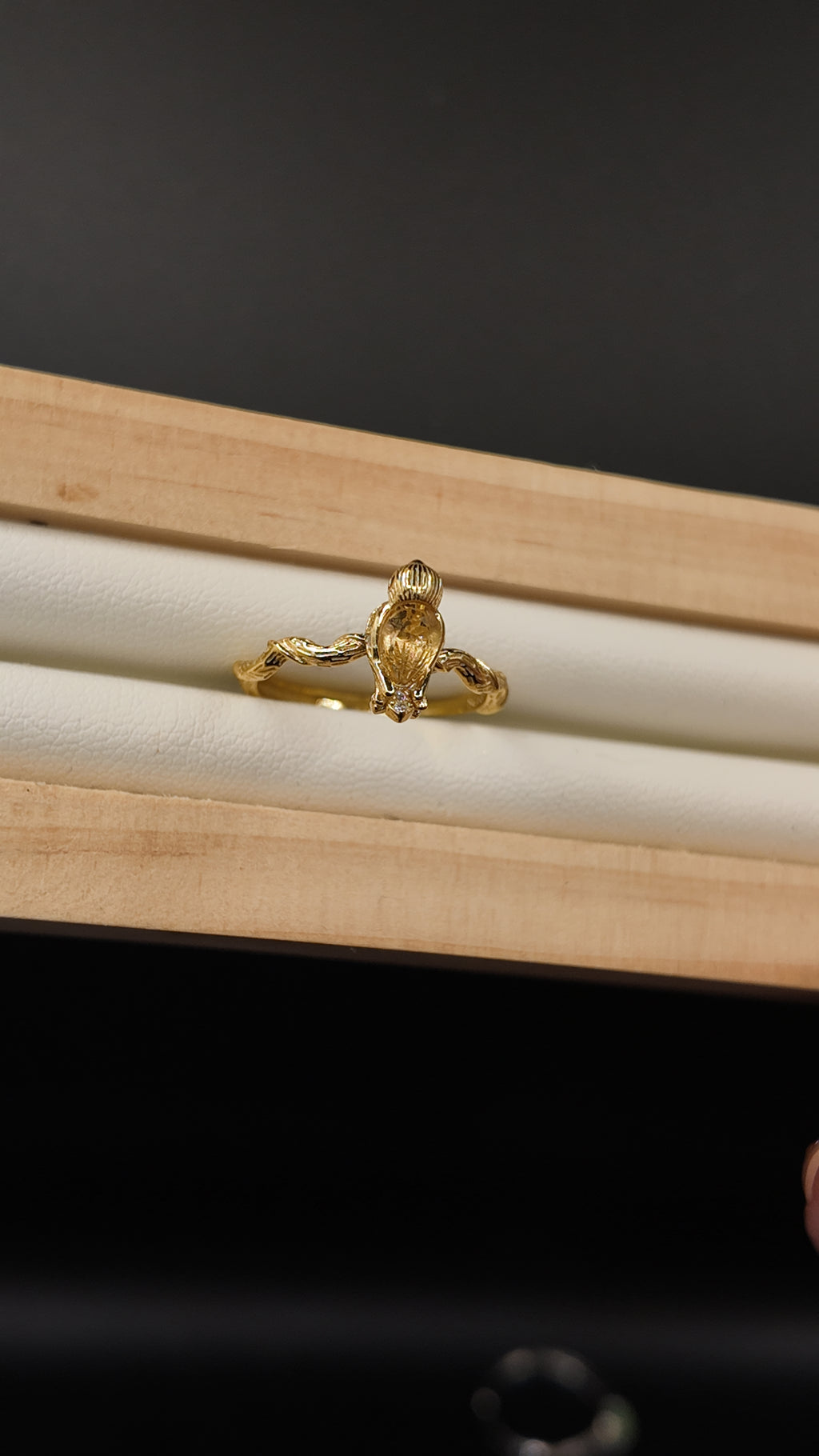 Citrine Bird Ring
