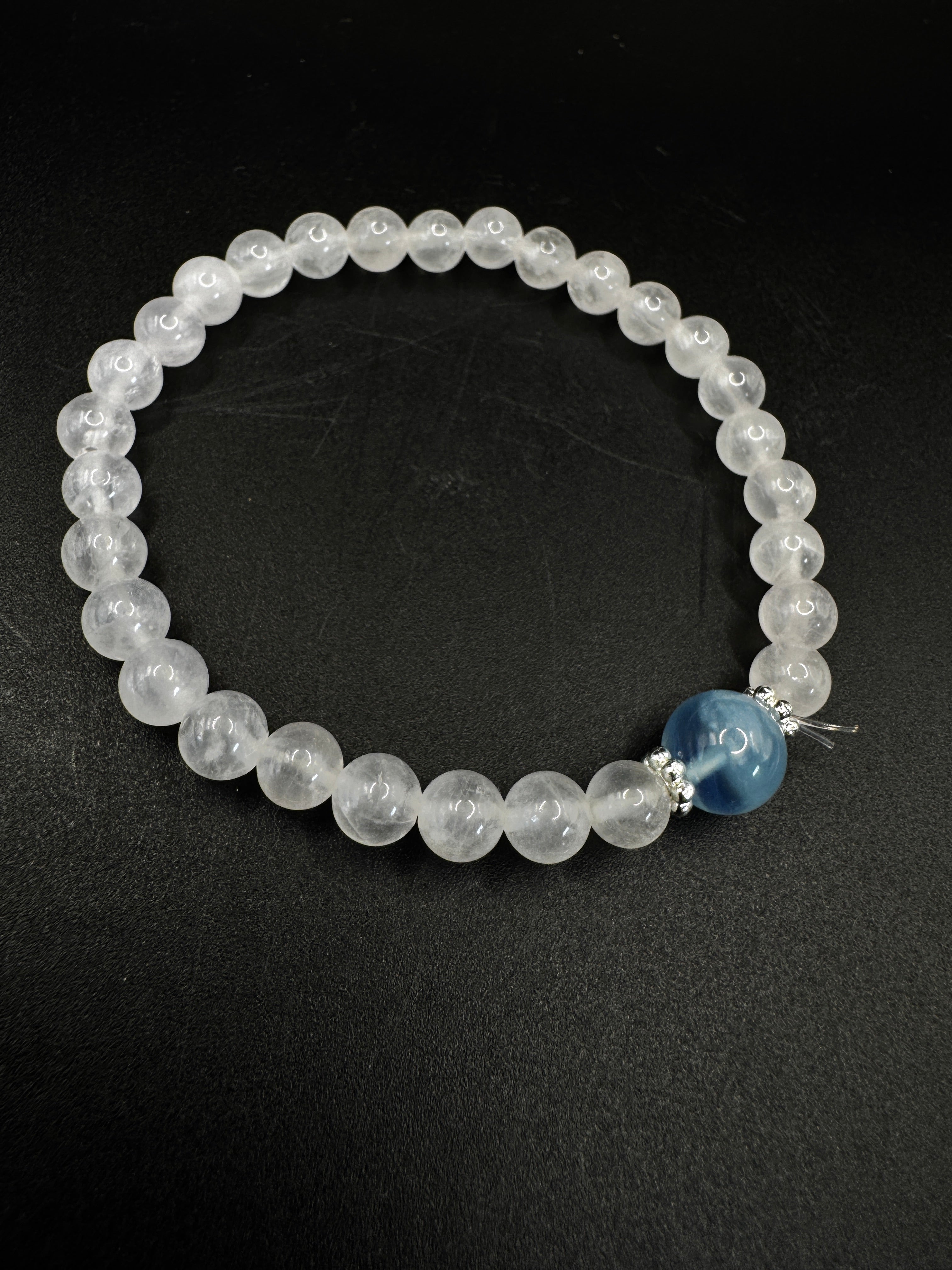 Aquamarine and Rose Quartz Bracelet