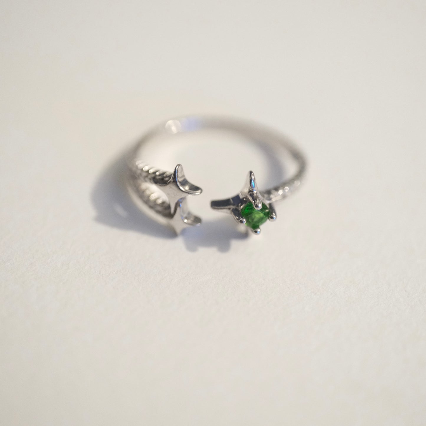 Diopside Star S925 Adjustable Ring