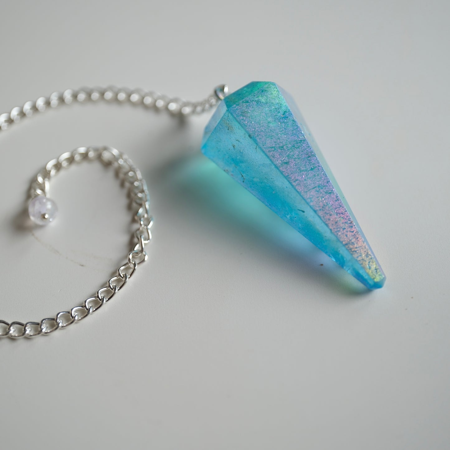 Blue Aura Quartz Pendulum