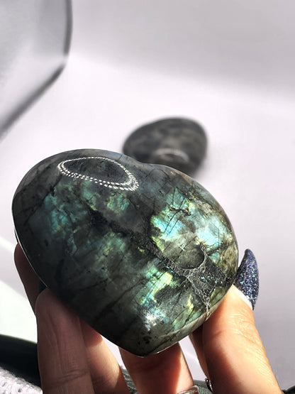 Labradorite Hearts