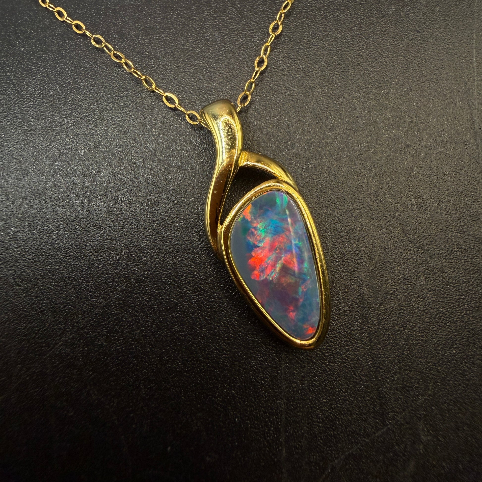 Queensland Boulder Opal S925 Necklace Super Quality