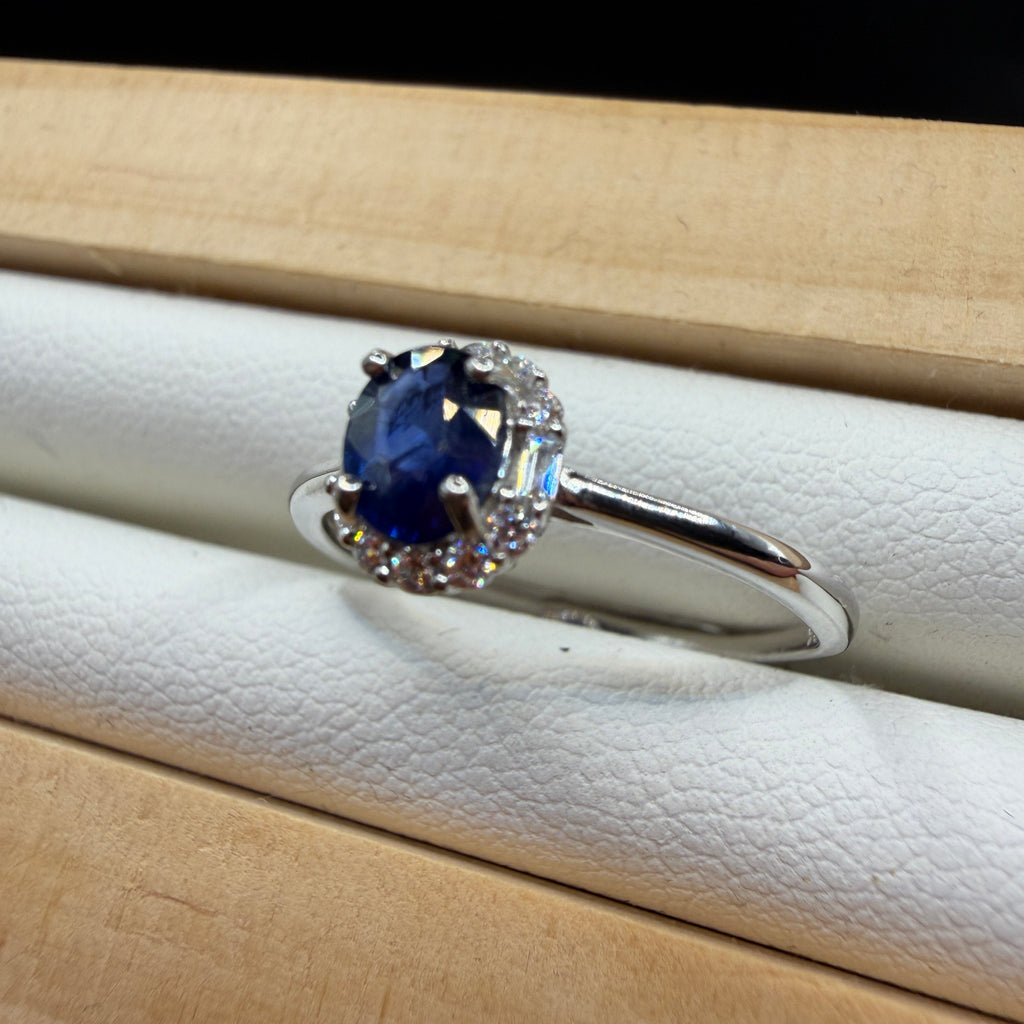Sapphire S925 Adjustable Ring