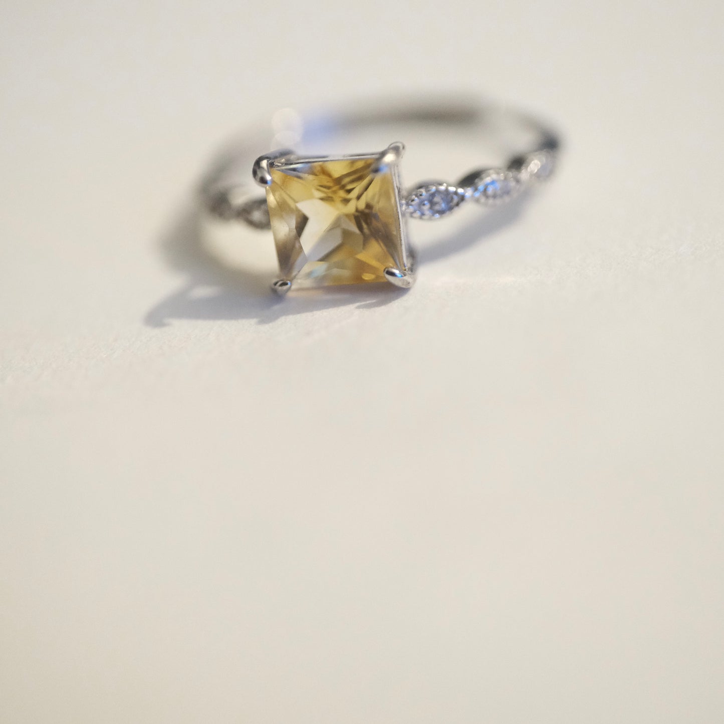 Citrine S925 Adjustable Ring