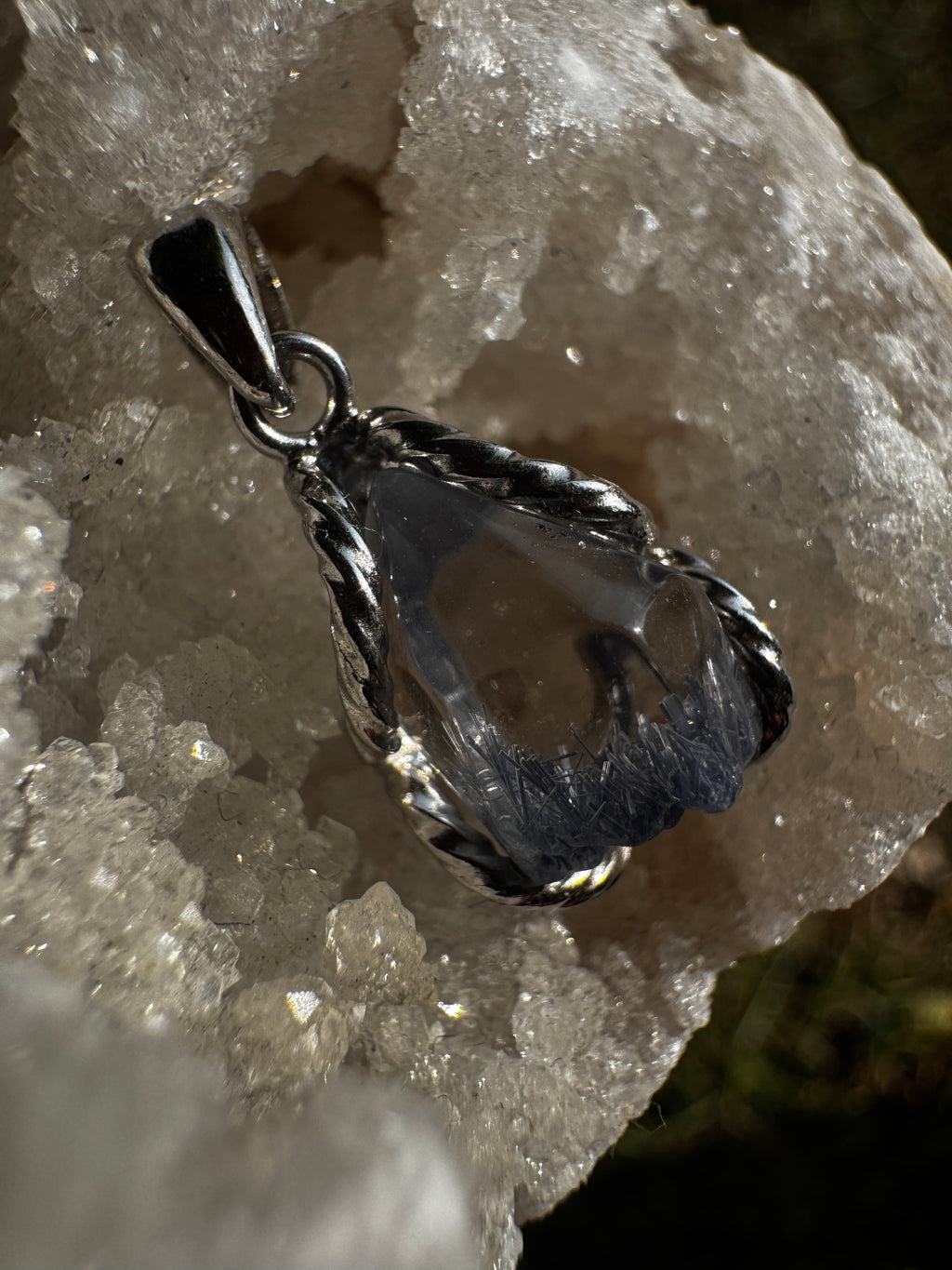 Dumortierite Quartz Necklace