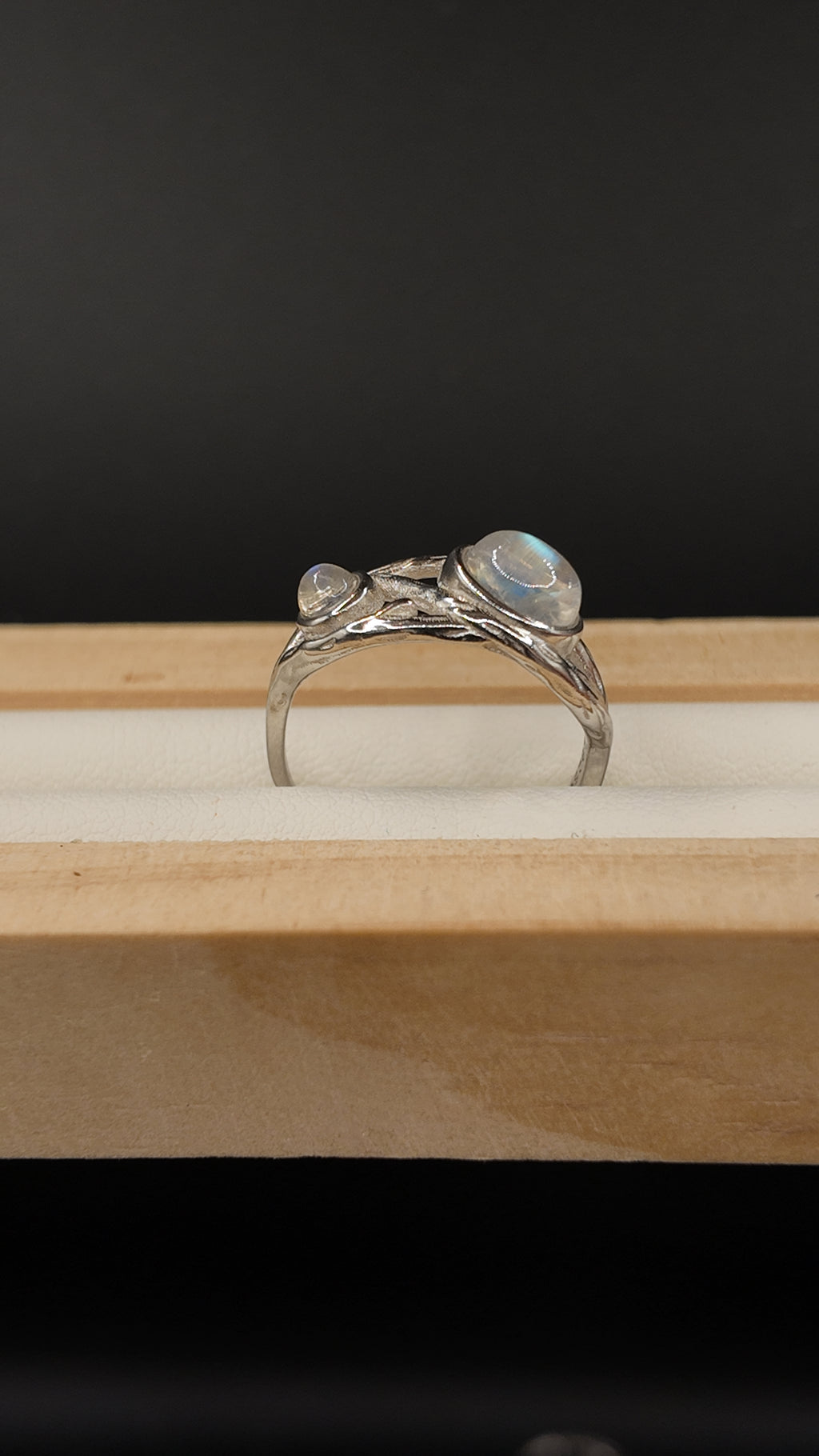 Double Moonstone Ring