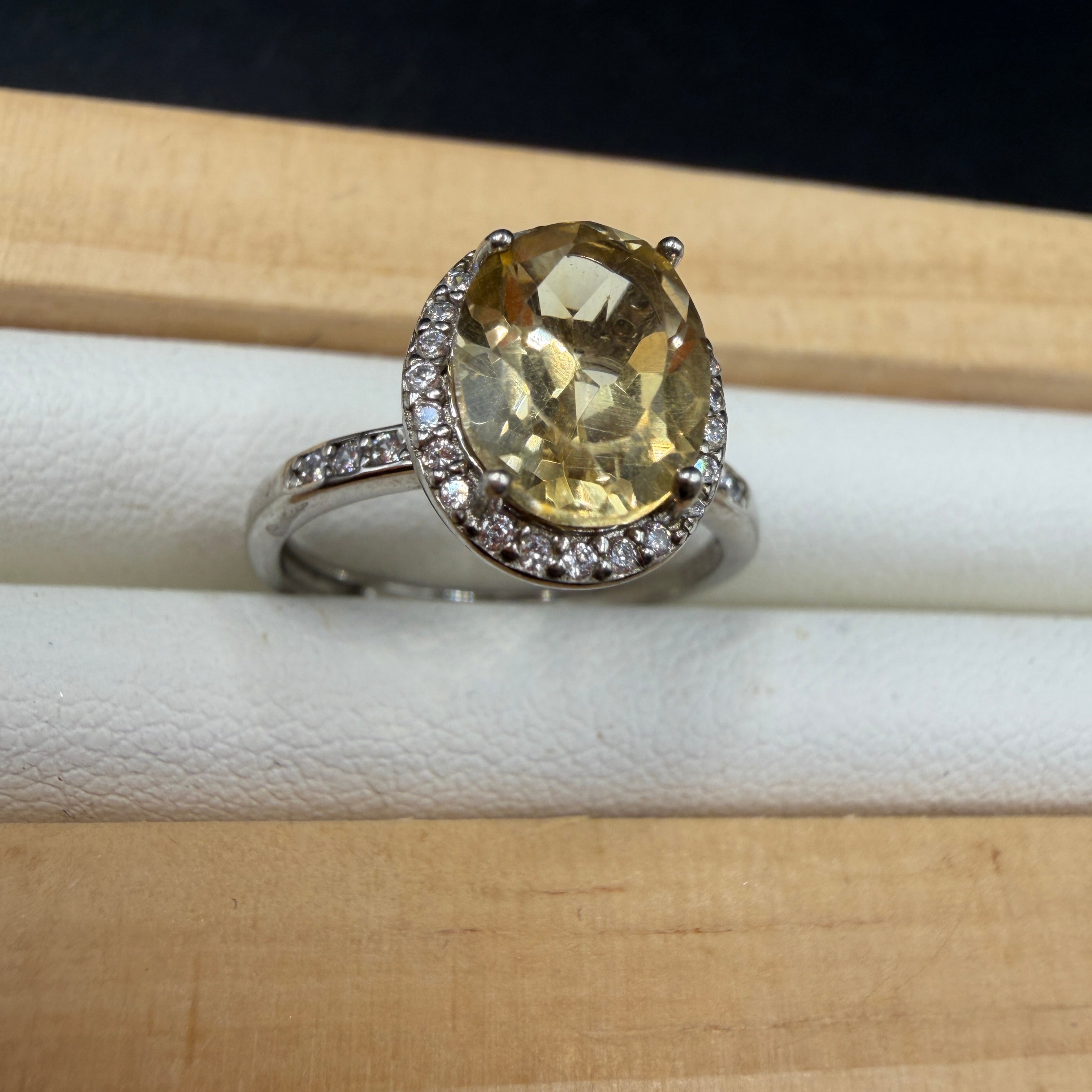 Citrine S925 Adjustable Ring