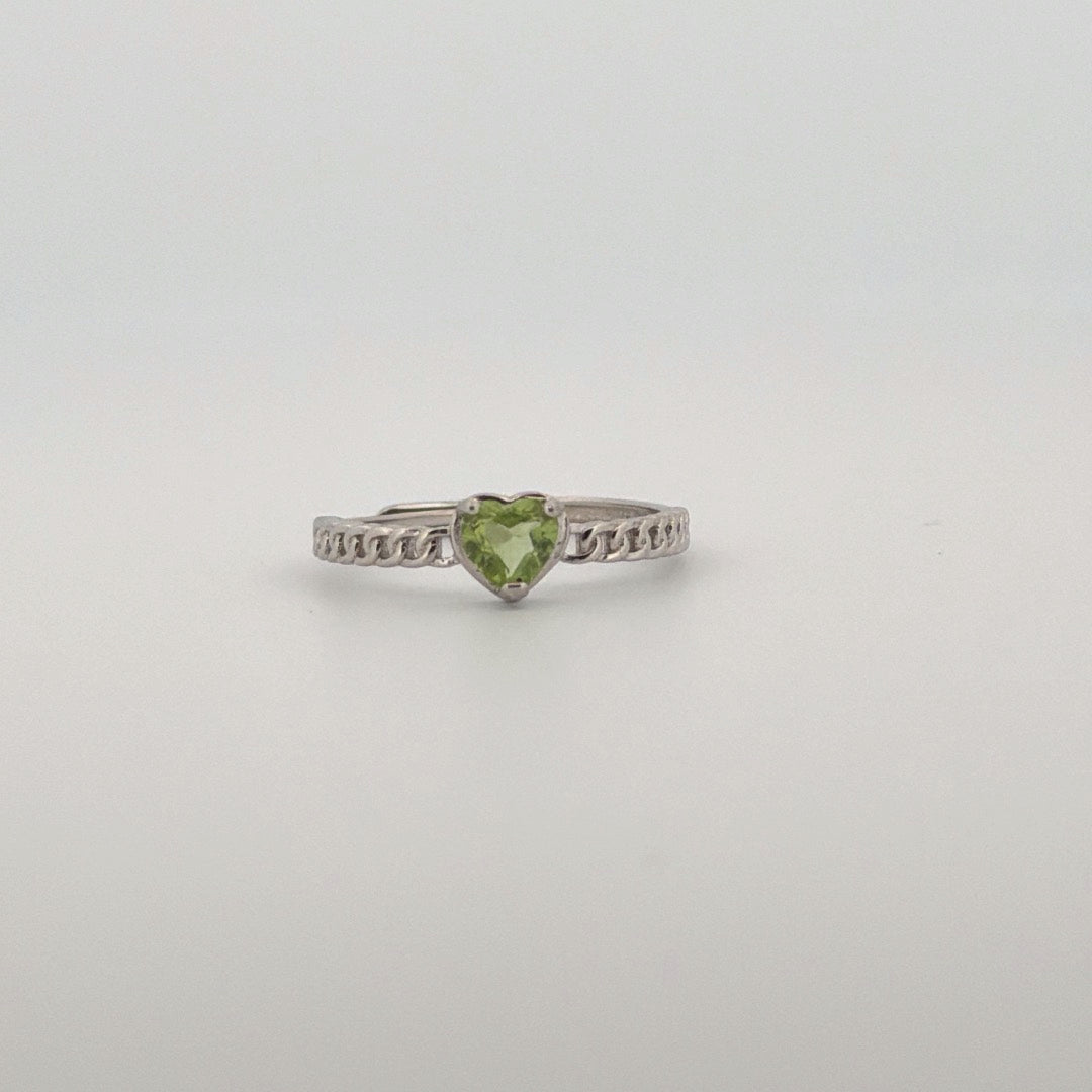 Peridot S925 Adjustable Ring
