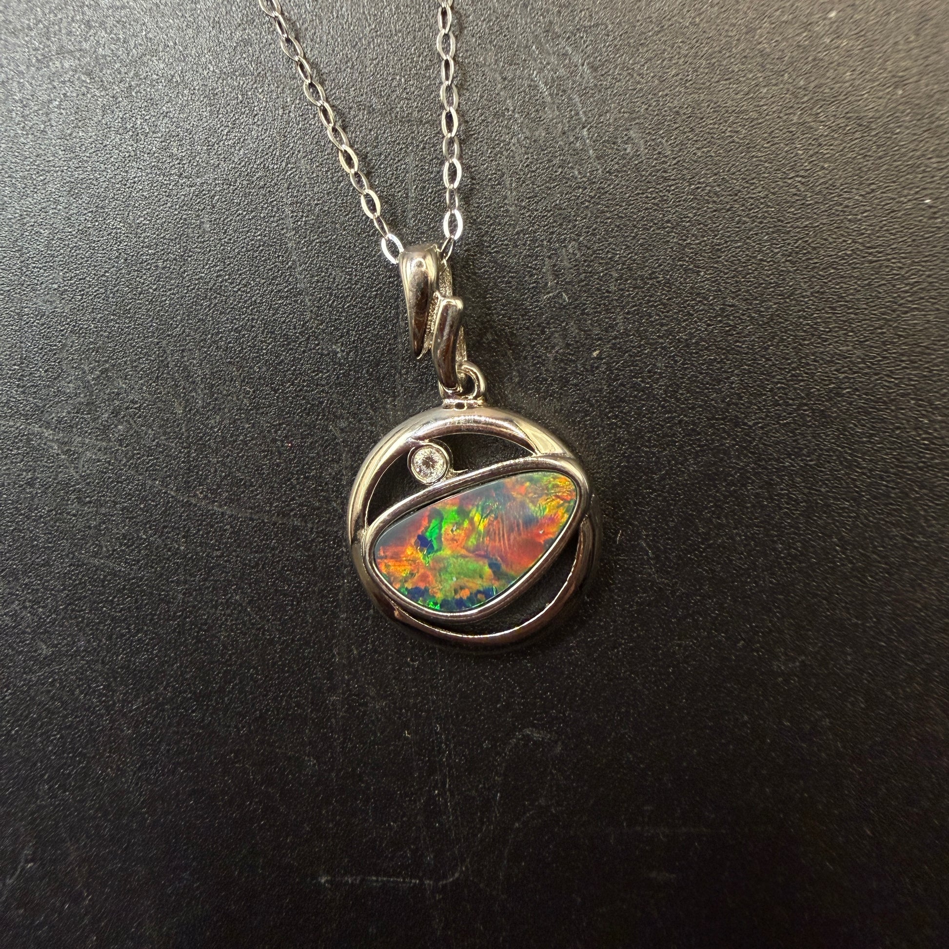 Queensland Boulder Opal S925 Necklace Super Quality