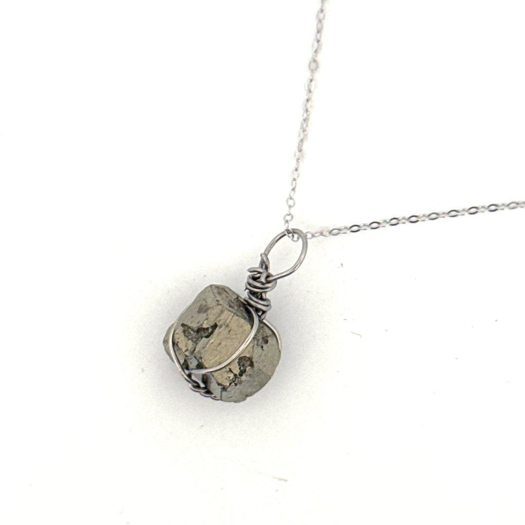 Pyrite Handmade Necklace on S925 Chain