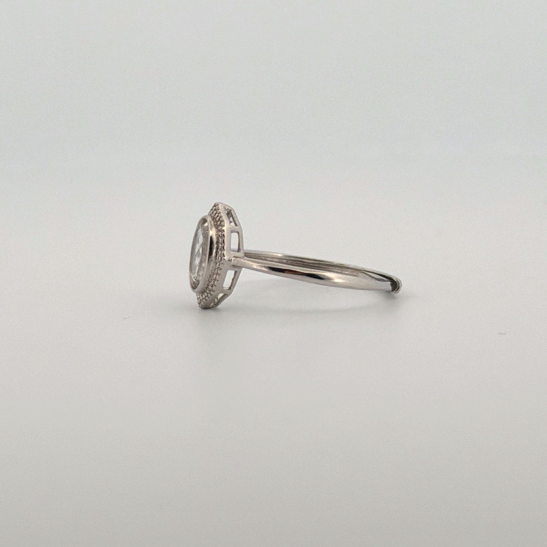 Clear Quartz S925 Adjustable Ring