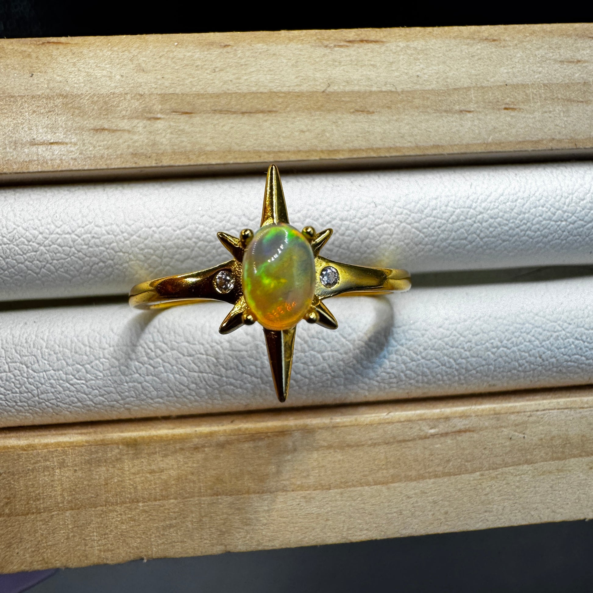 Opal Star Ring