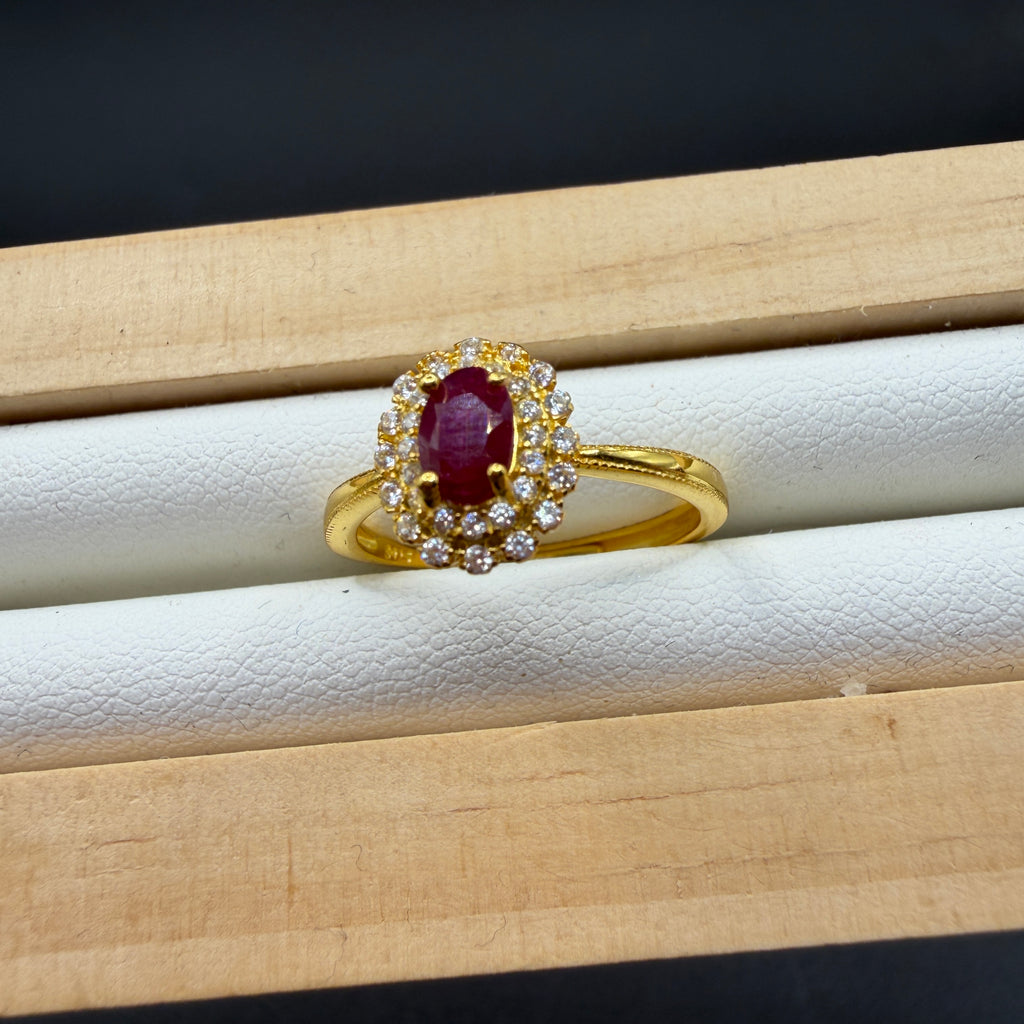 Ruby S925 Adjustable Ring