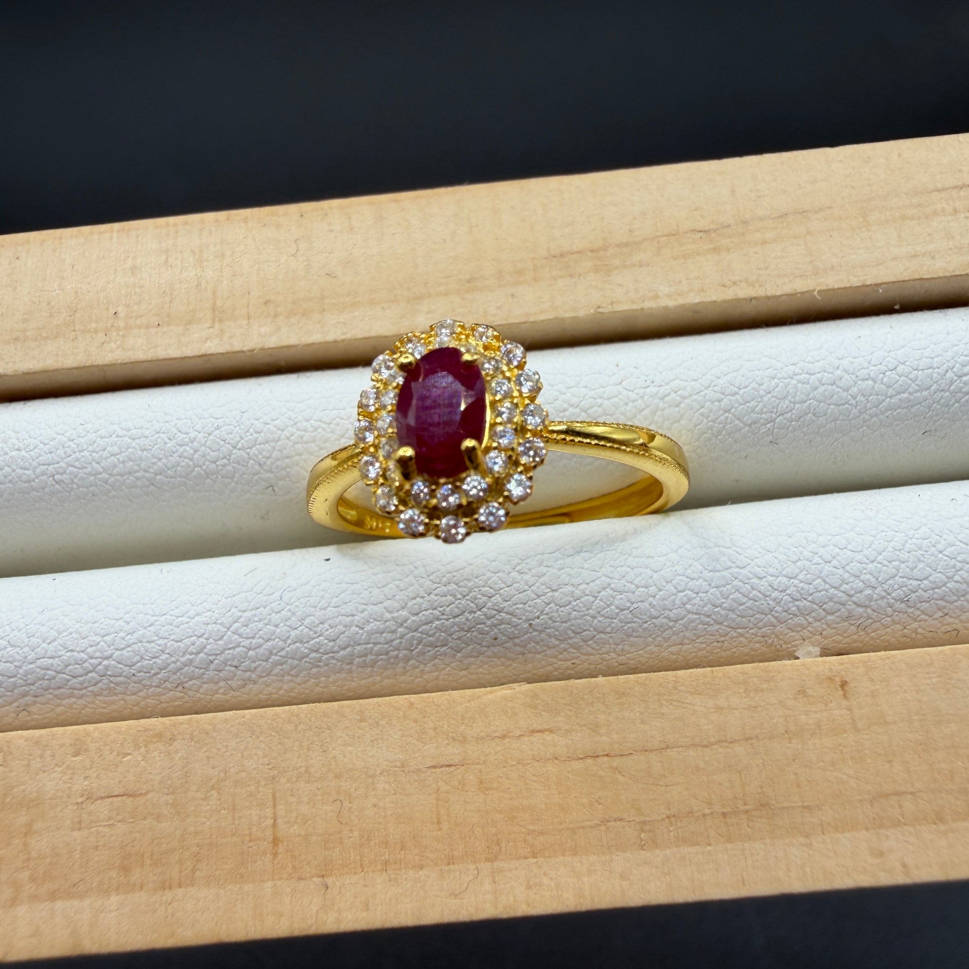 Ruby S925 Adjustable Ring