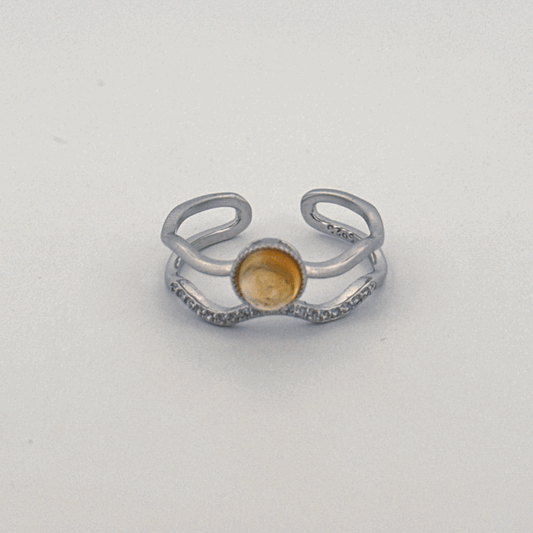 Citrine S925 Adjustable Ring