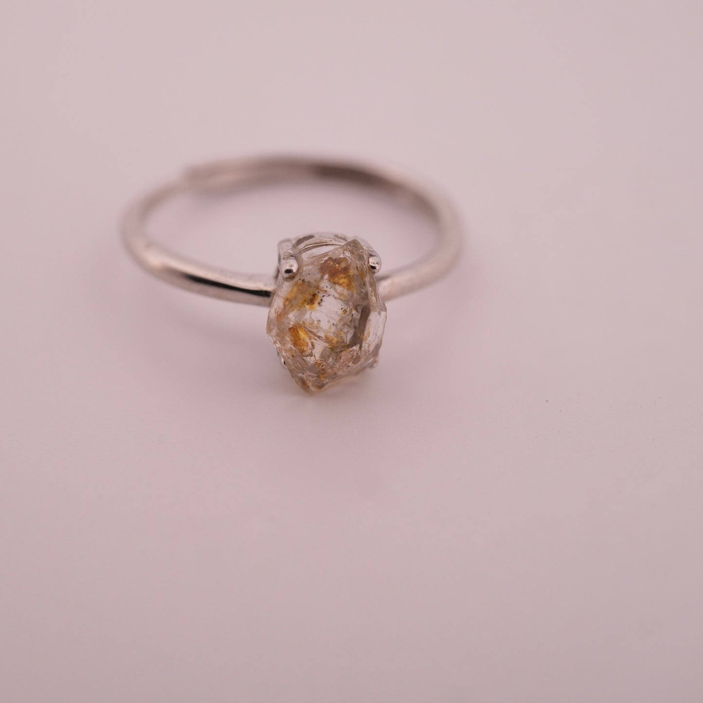 Herkimer Diamond S925 Adjustable Ring