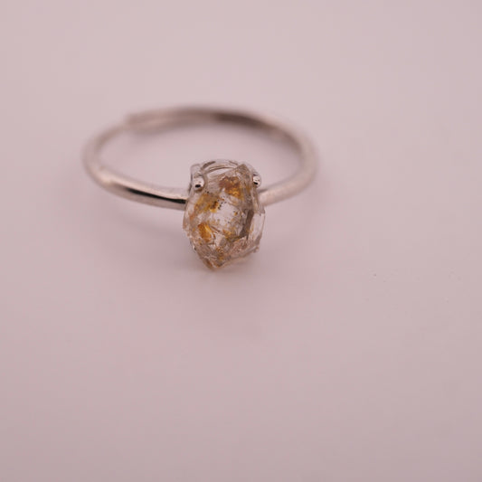 Herkimer Diamond S925 Adjustable Ring