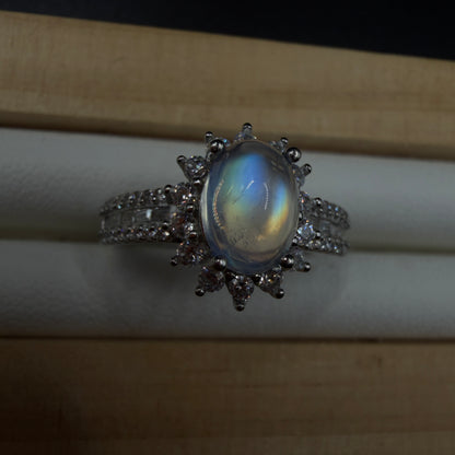 Moonstone S925 Certified Adjustable Ring