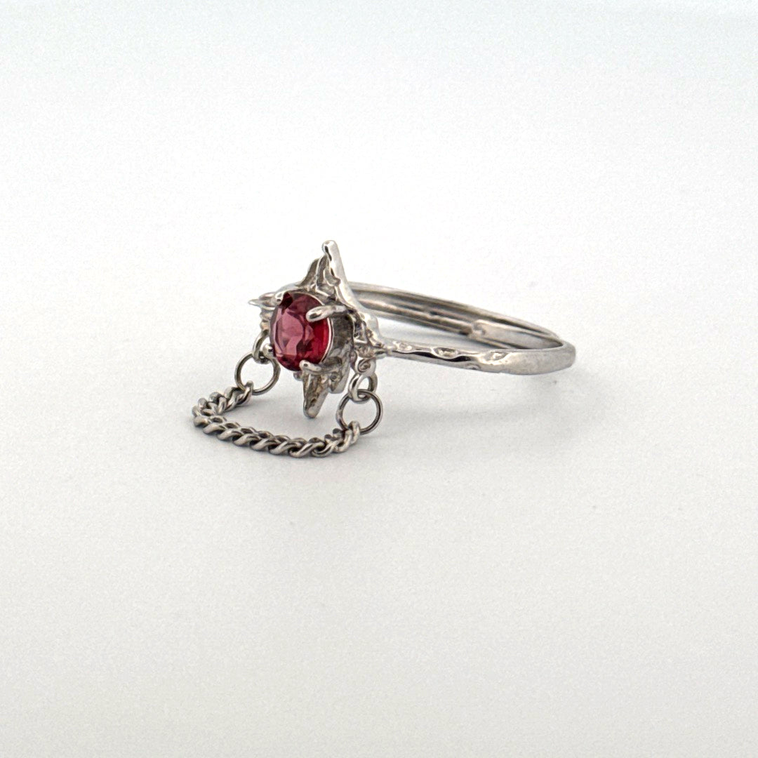 Garnet S925 Adjustable Ring