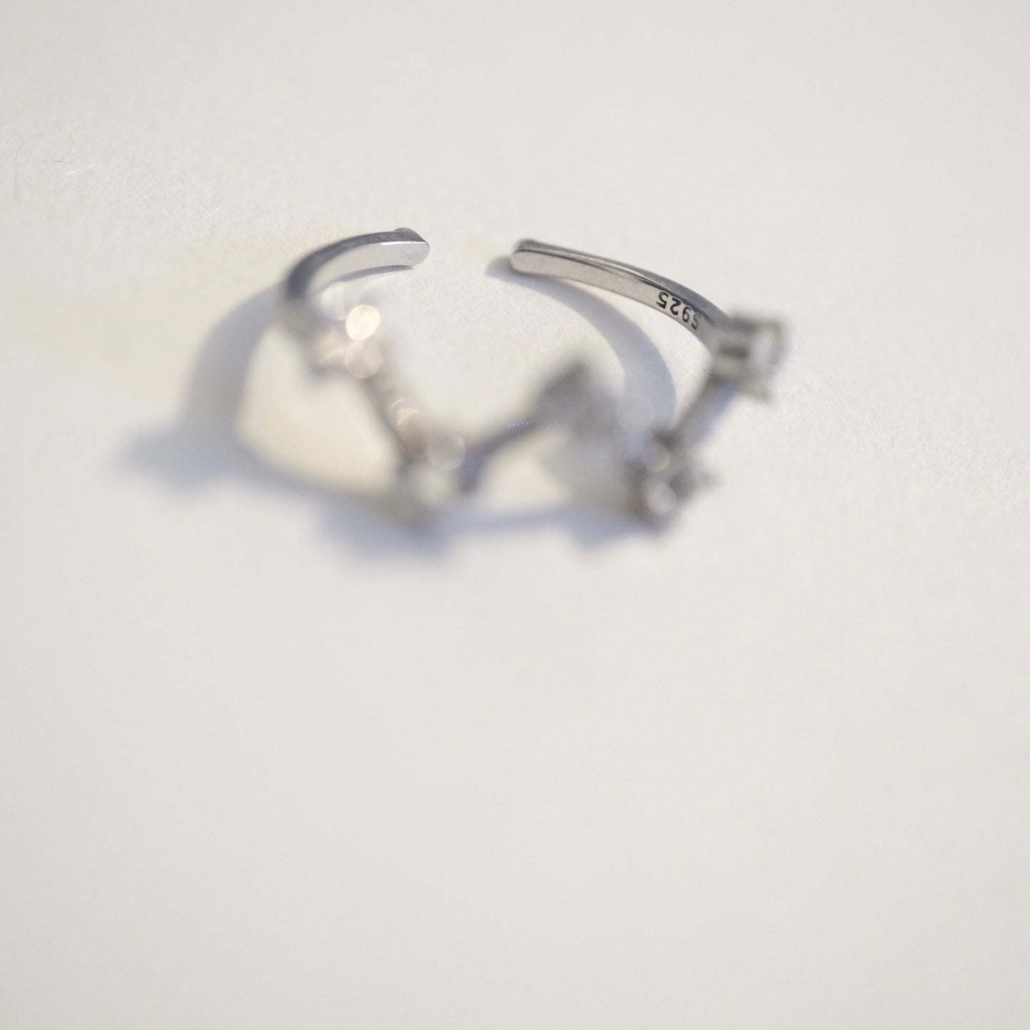 Clear Quartz S925 Adjustable Ring