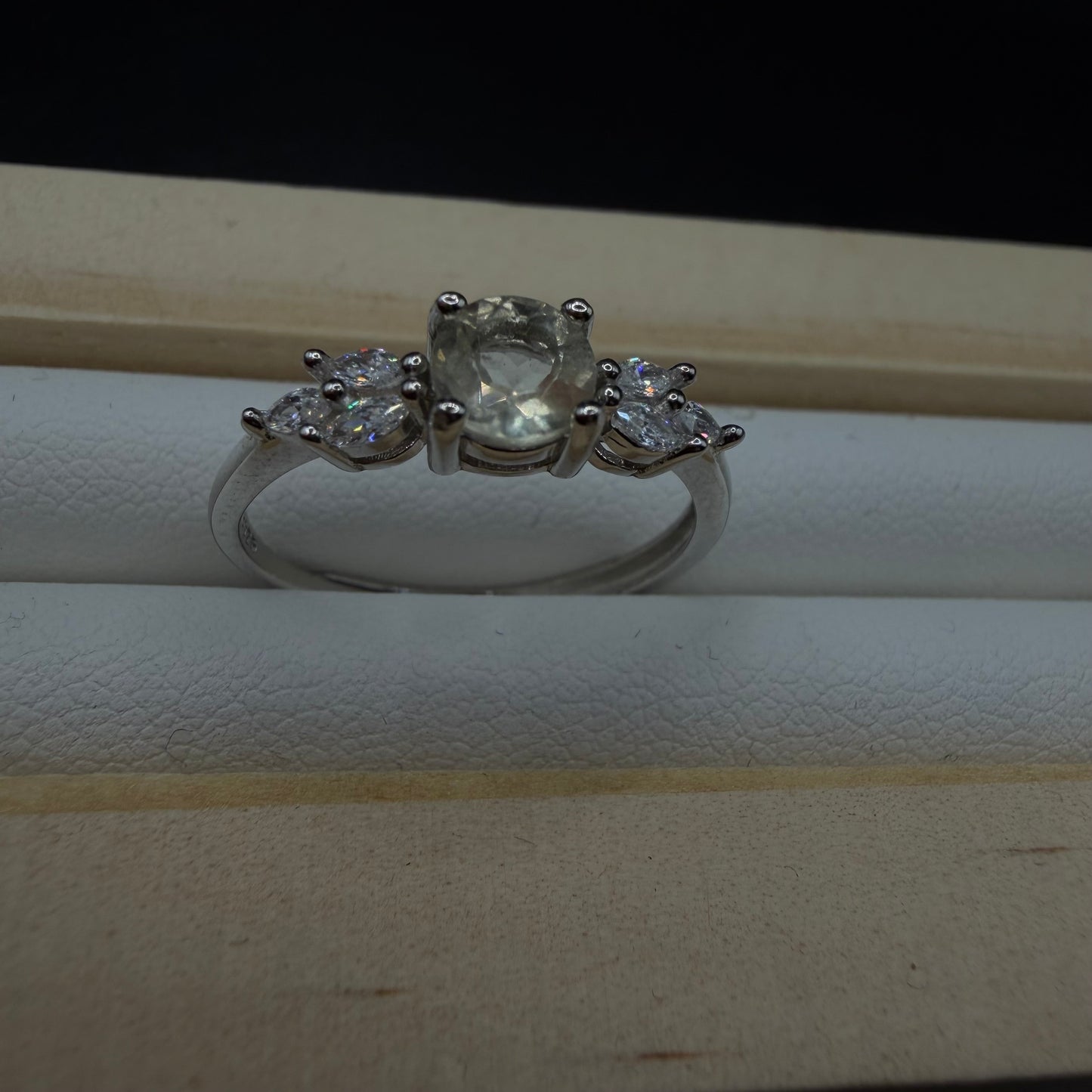 Libyan Desert Glass S925 Certified Adjustable Ring