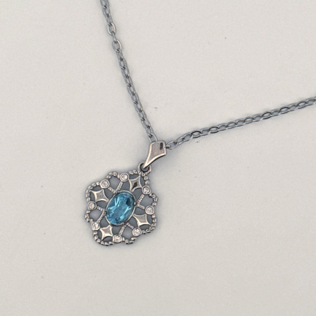 Blue Topaz S925 Necklace