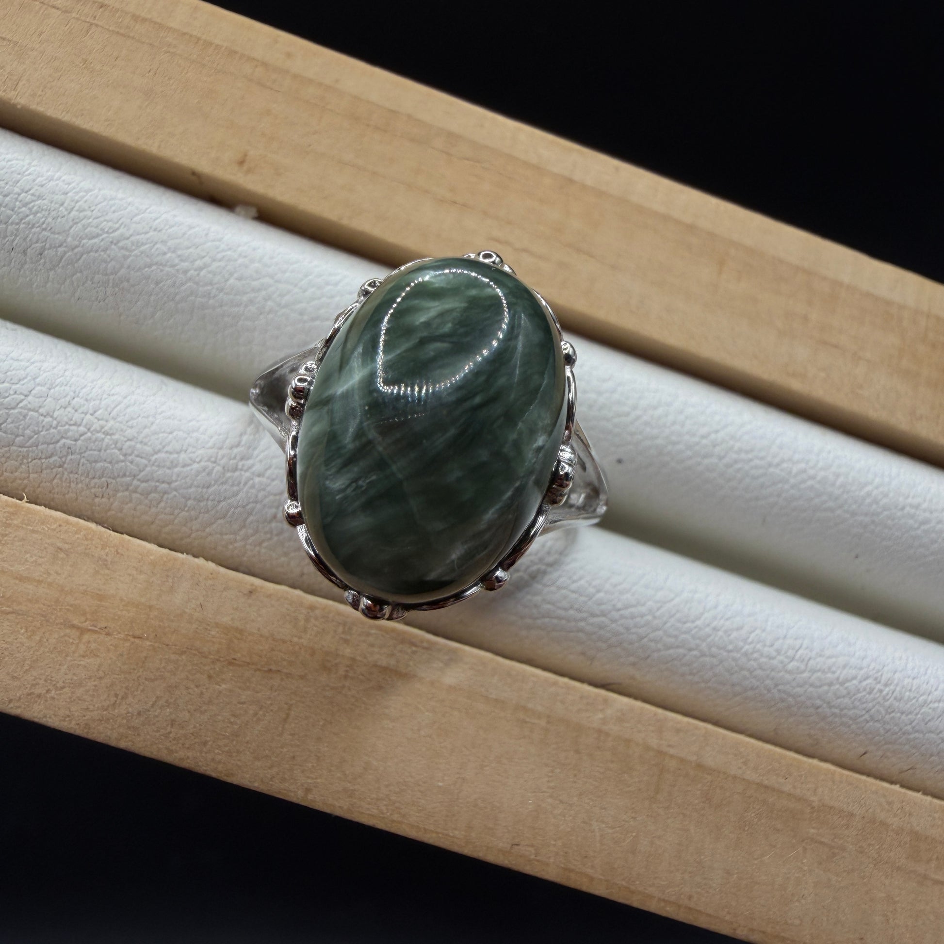 Seraphinite S925 Adjustable Ring