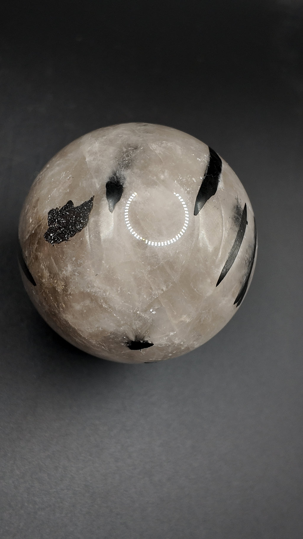 Black Tourmaline in Quartz Sphere