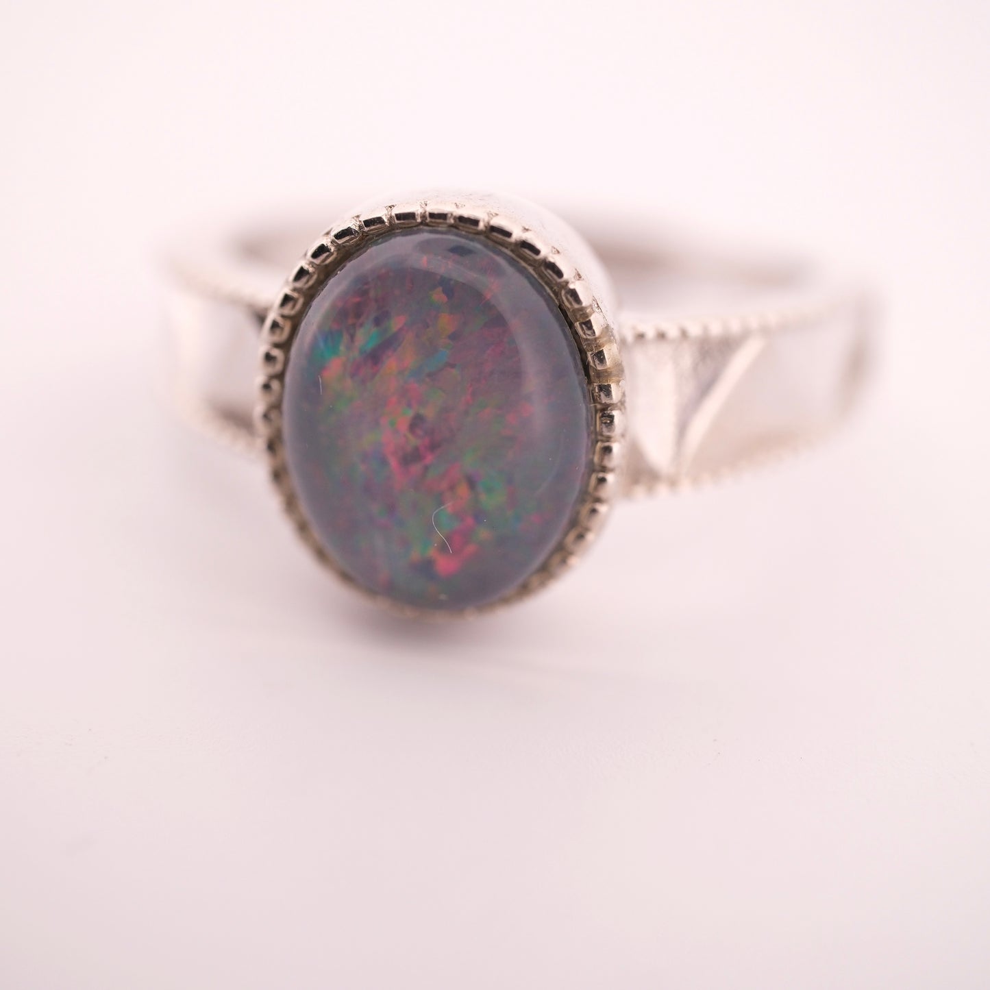 Australian Opal S925 Adjustable Ring