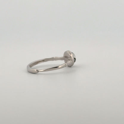 Black Tourmaline In Quartz S925 Adjustable Ring