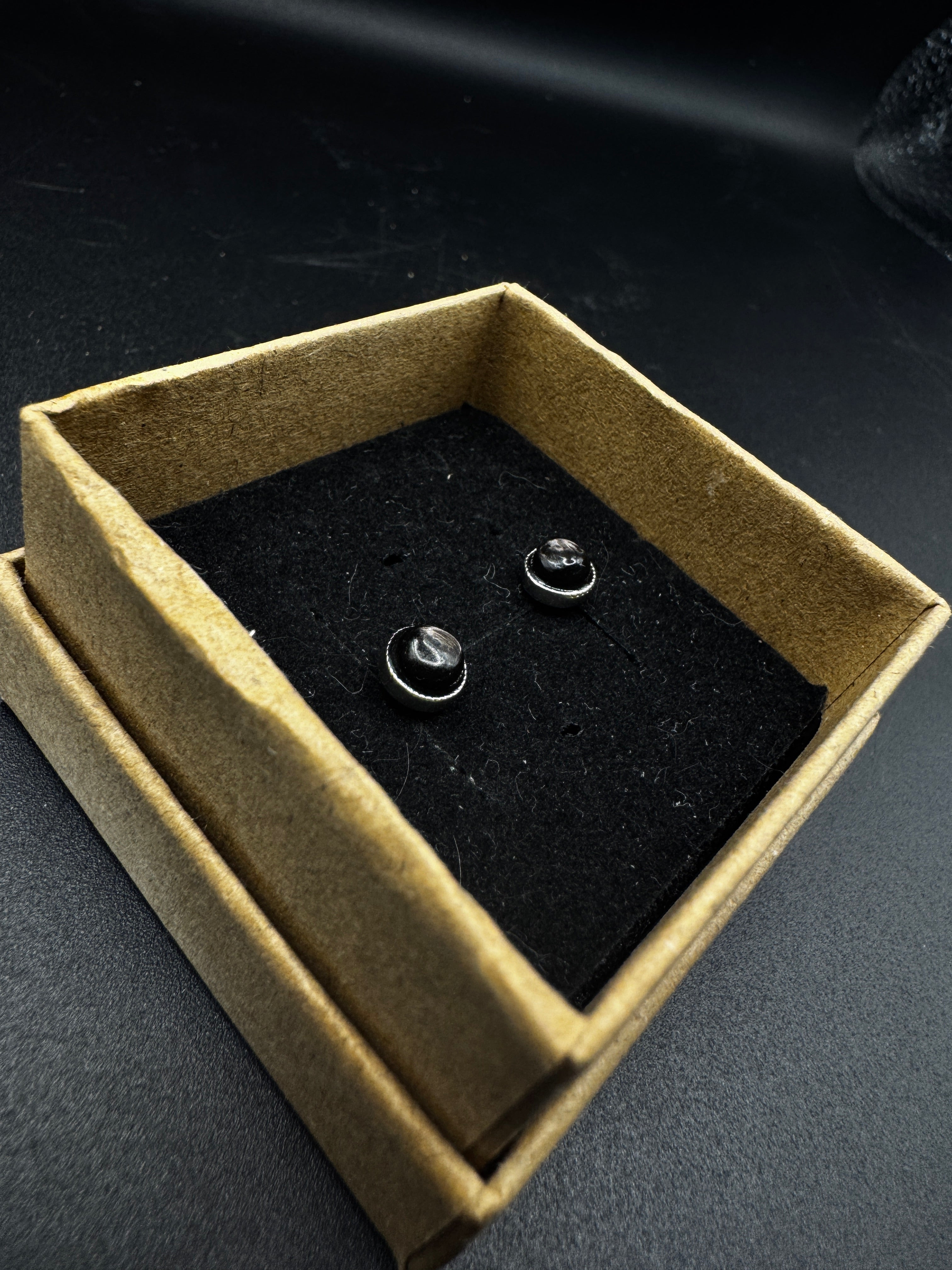 Silver Sheen Stud Earrings