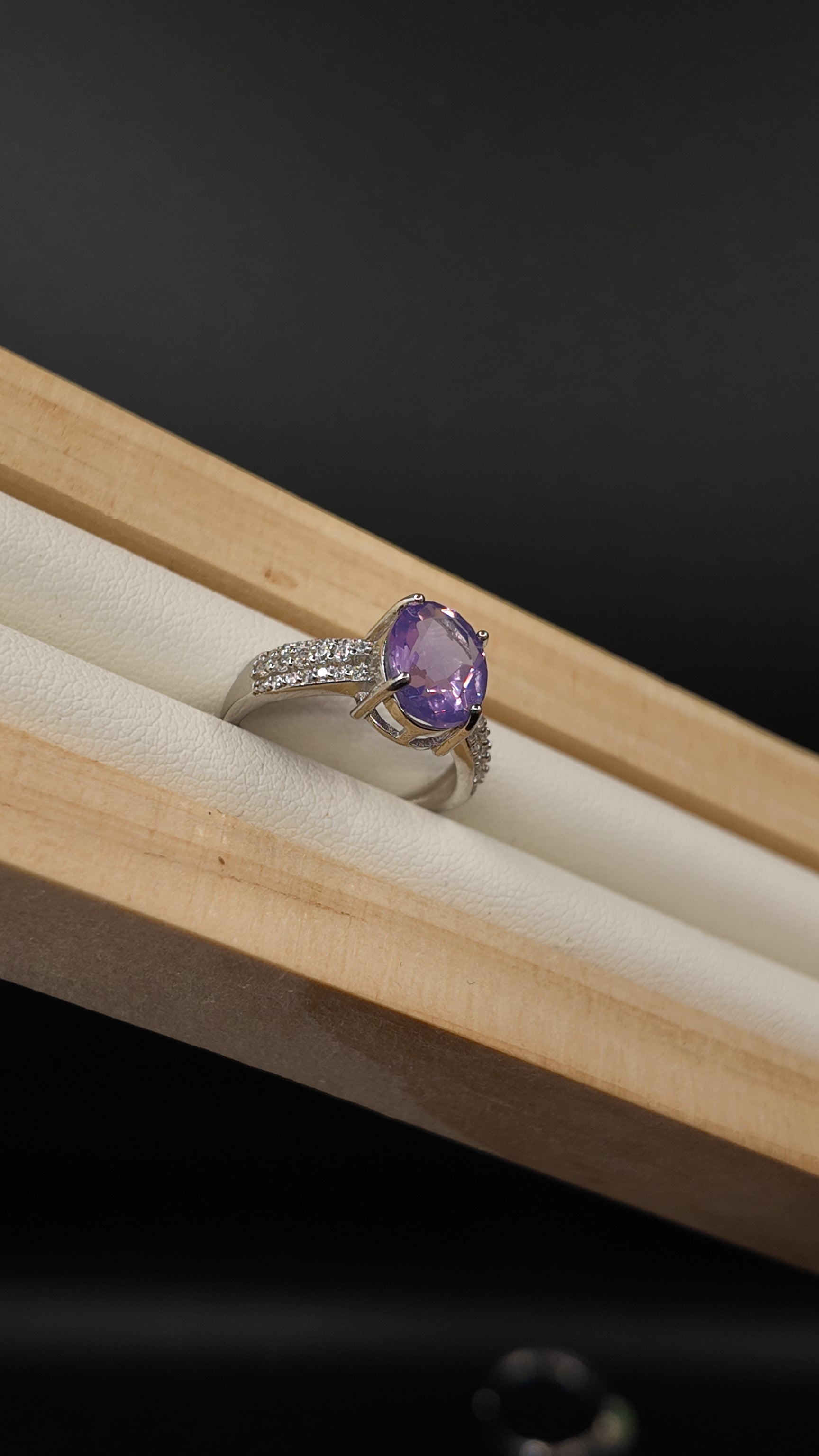 Amethyst Jade S925 Adjustable Ring
