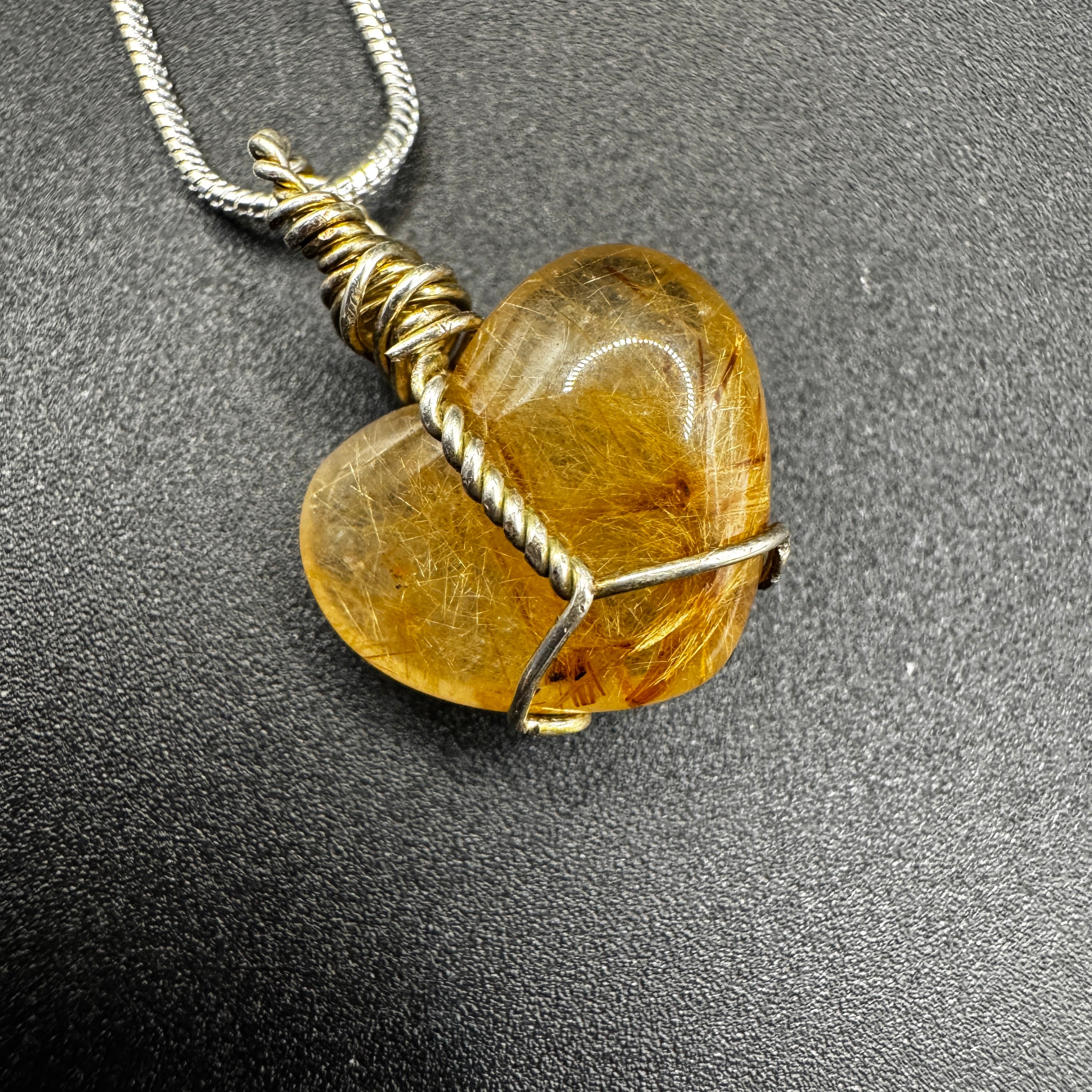 Handmade Golden Rutile Necklace