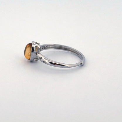 Citrine S925 Adjustable Ring
