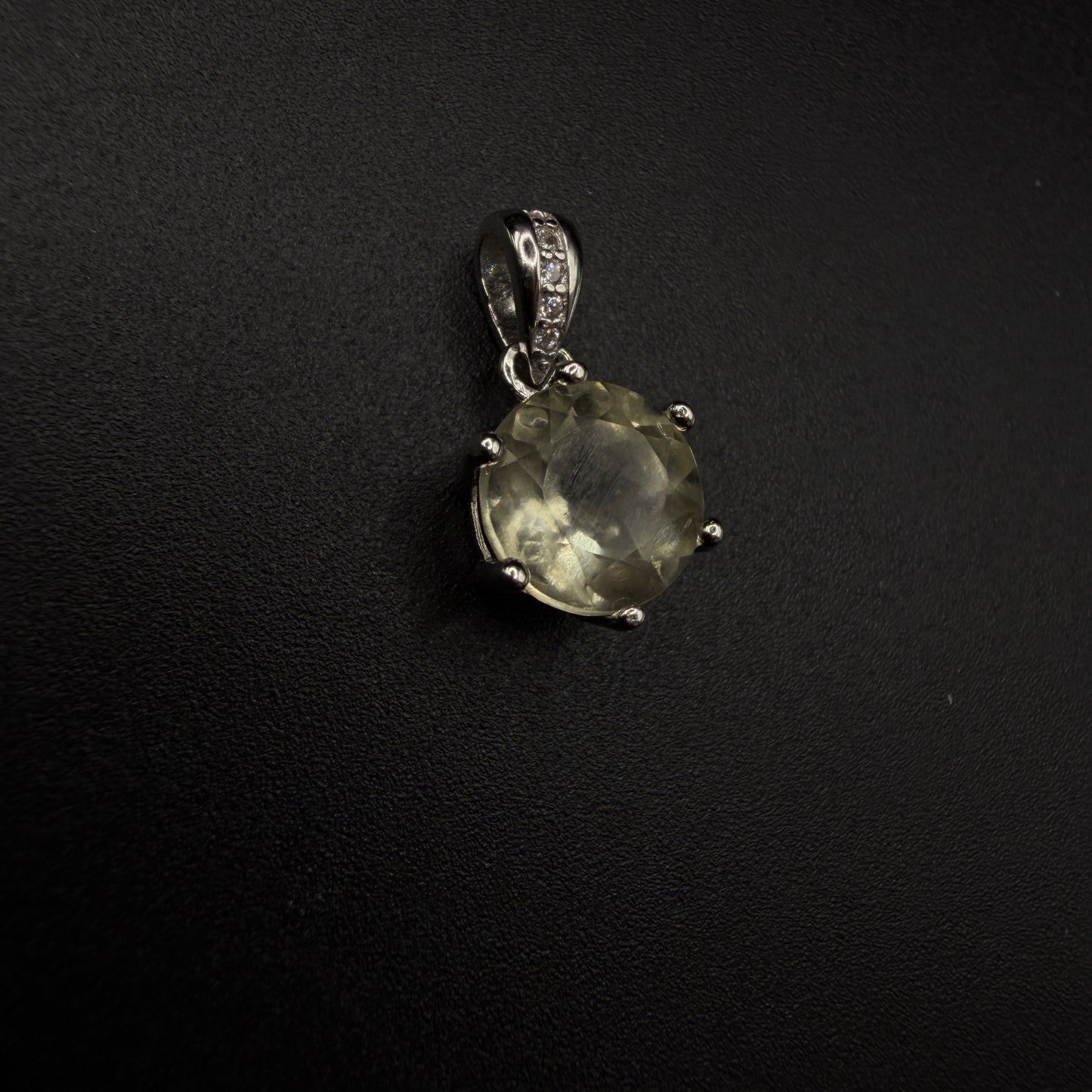 Round Libyan Desert Glass S925 Certified Necklace