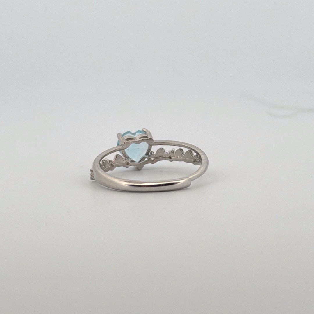 Blue Topaz S925 Adjustable Ring