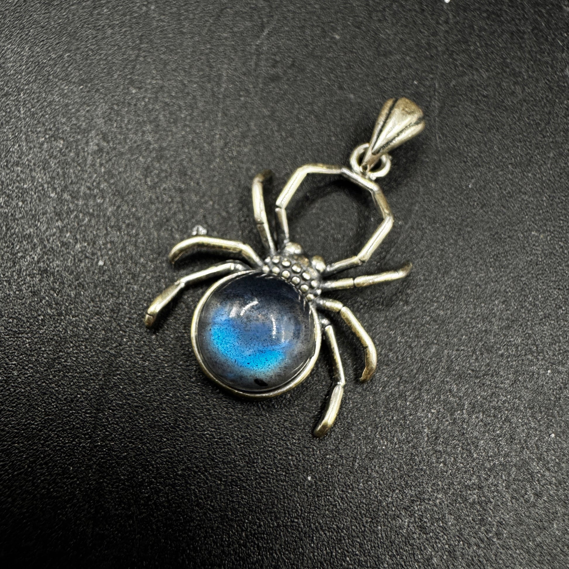 Labradorite Spider S925 Halloween Necklace