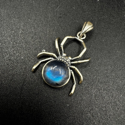 Labradorite Spider S925 Halloween Necklace