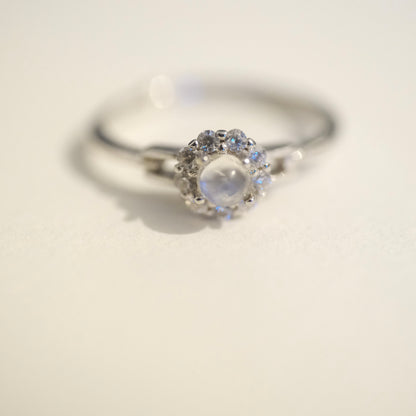 Moonstone S925 Adjustable Ring