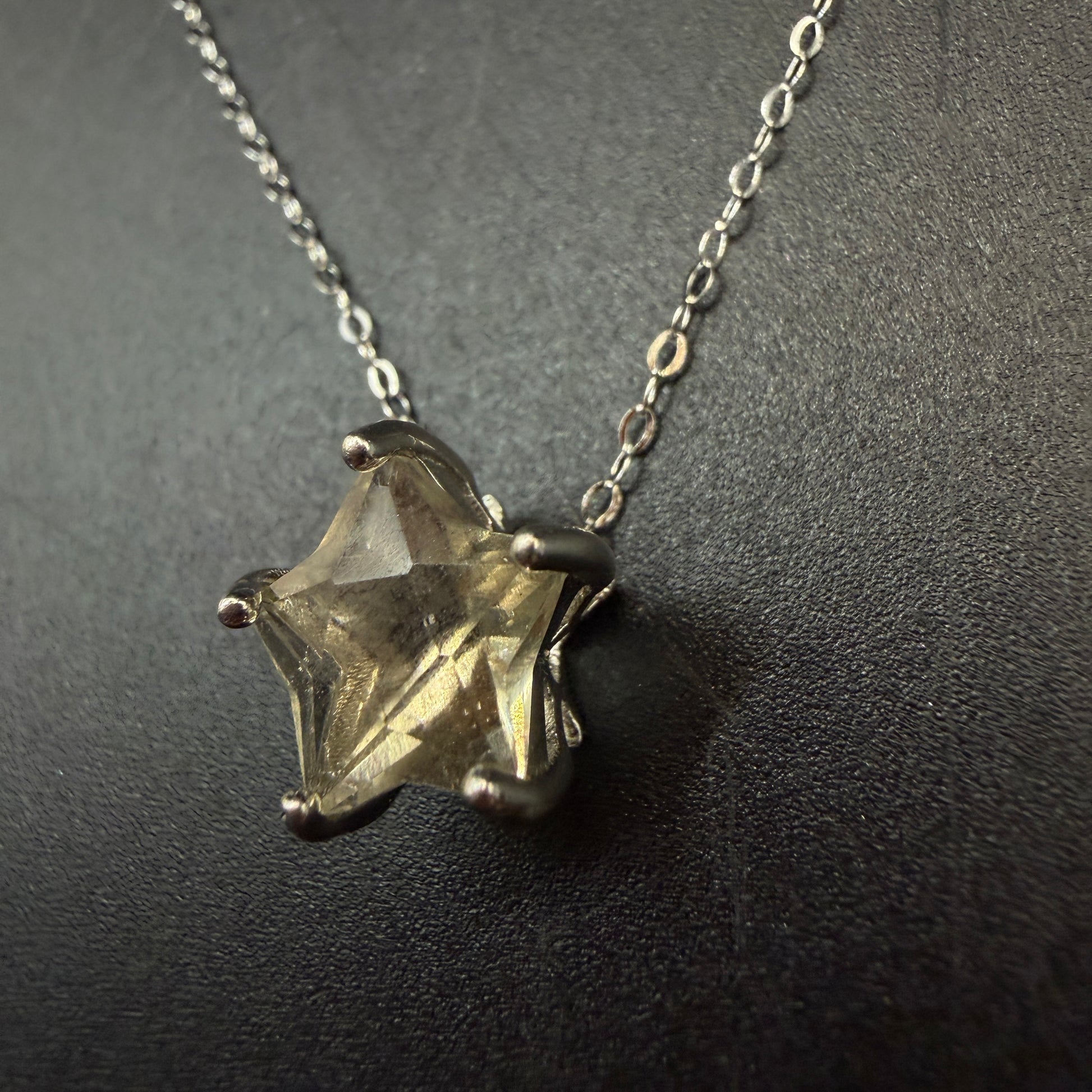 Libyan Desert Glass Star S925 Certified Necklace