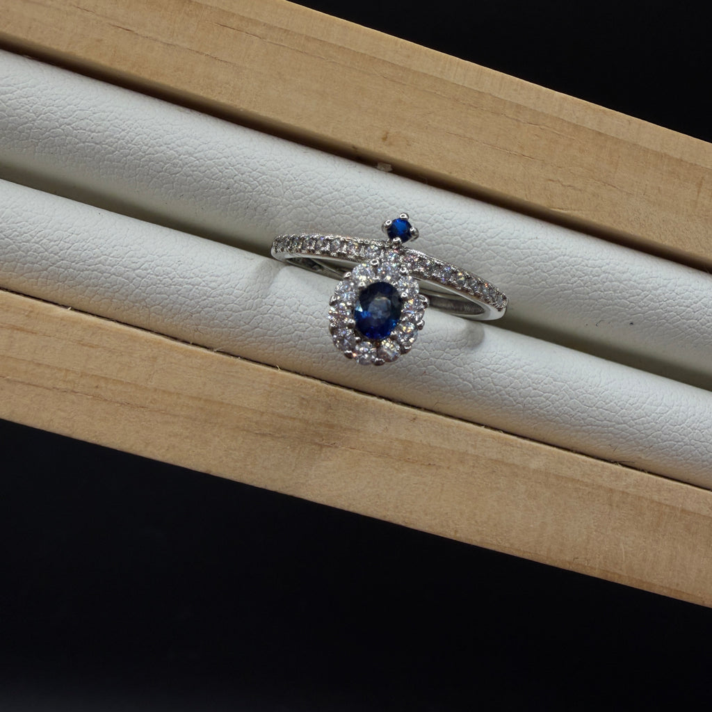Sapphire S925 Adjustable Ring